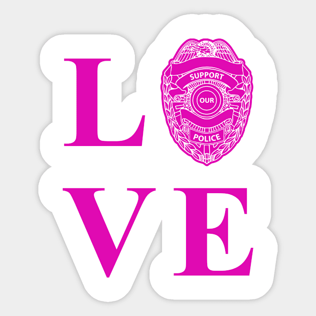 Love Brave Police Officers Sticker by veerkun